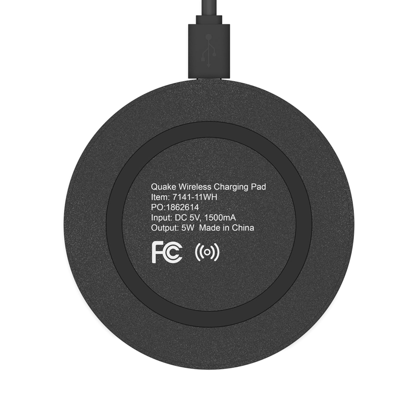 Quake Wireless Charging Pad - Tropical Toile #1, Soft Black