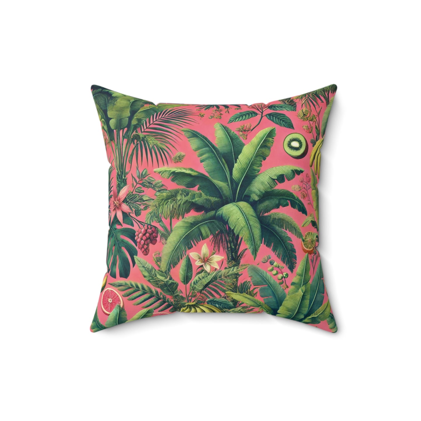 Decorative Pillow - Accent Cushion, 4 Sizes / More Tropical Fruit, Coral