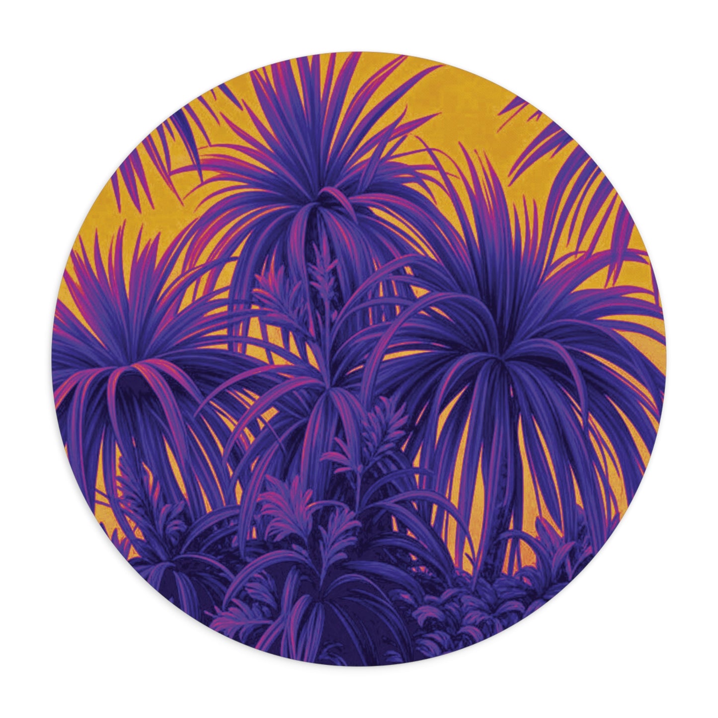 Coastal Mouse Pad, 2 Shapes - Beach Vibes for Home Office & Gamer / Tiny Palm Island, Pop