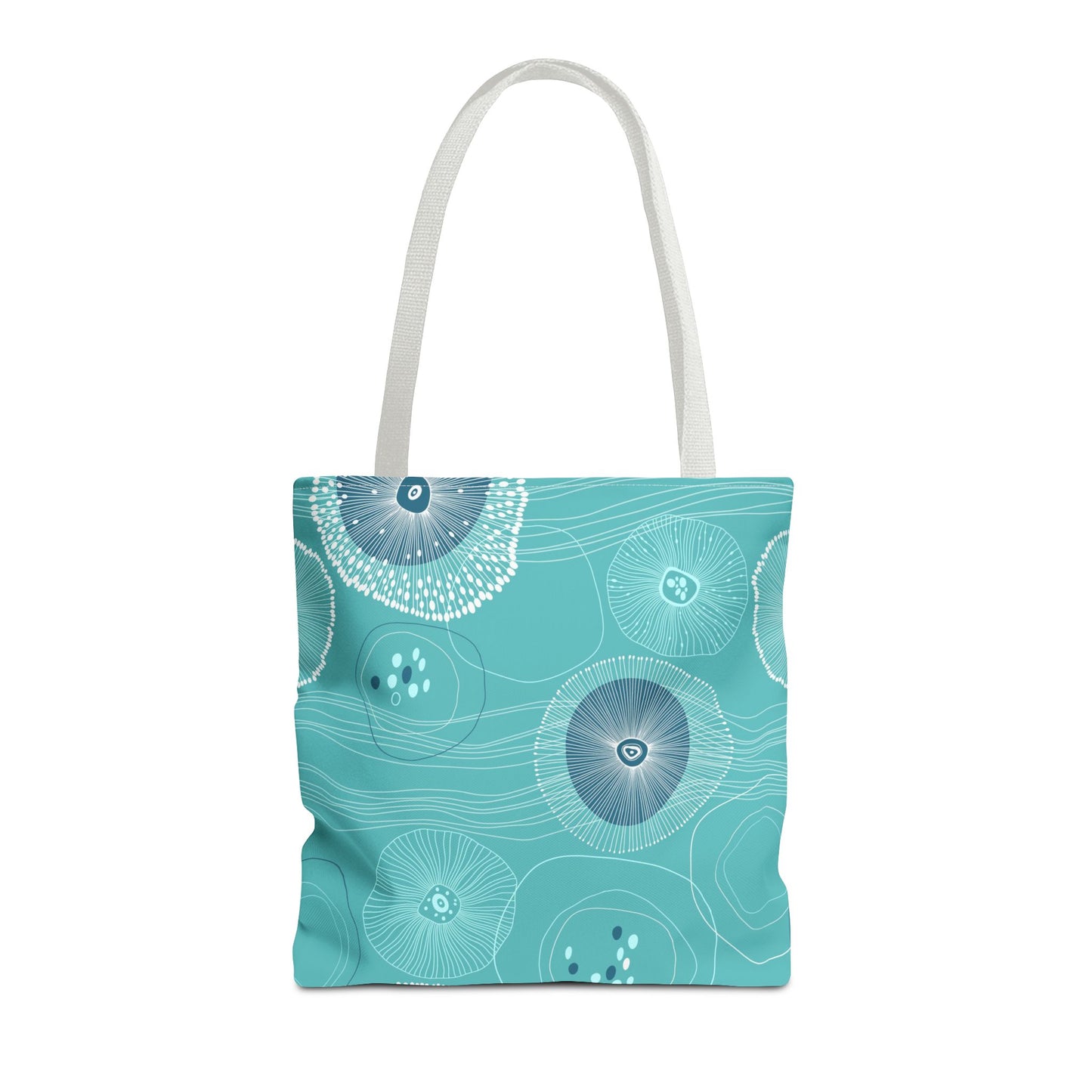 Plankton Drift Teal Tote Bag - 3 Sizes