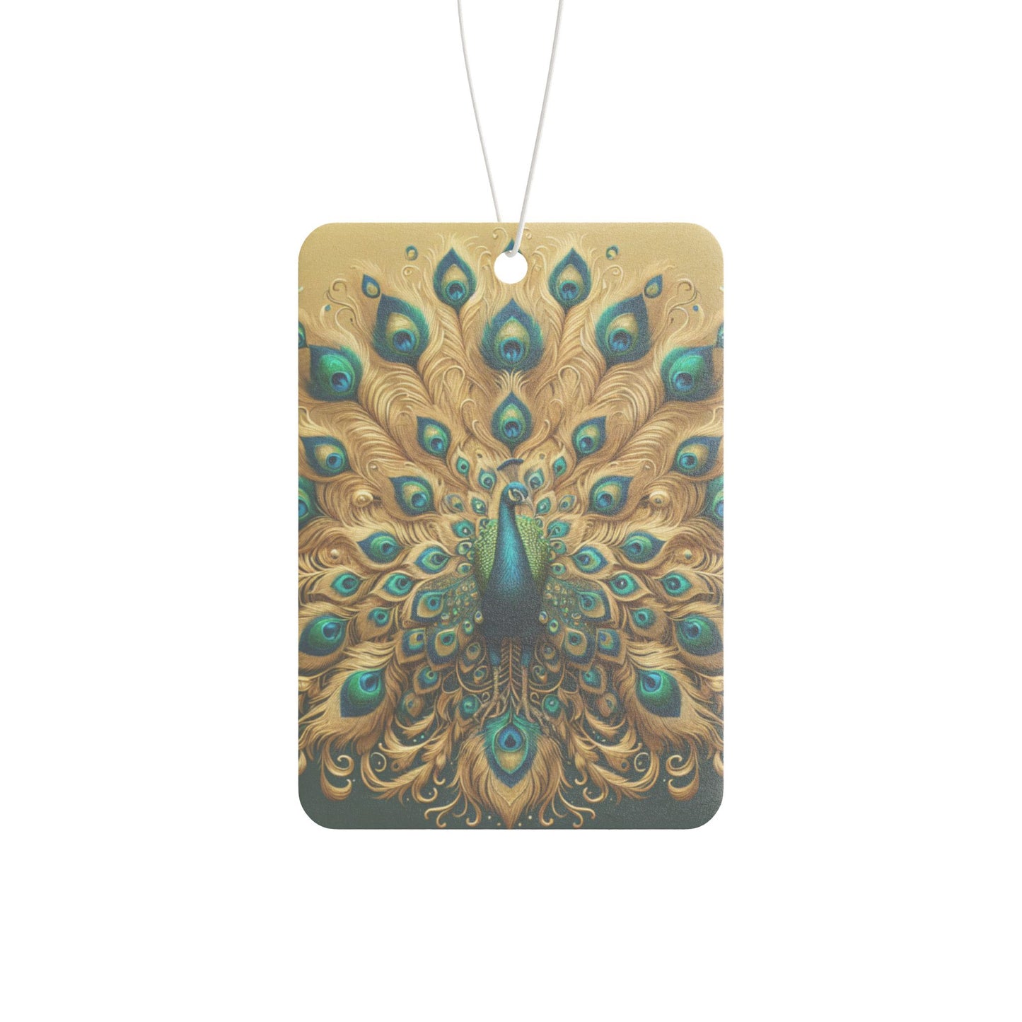 Car Air Freshener - Gold Peacock