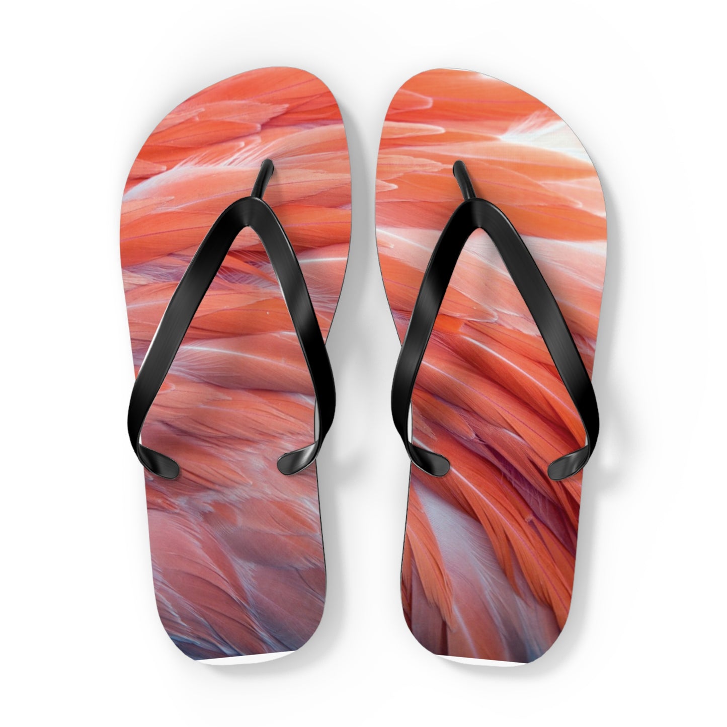 Flip Flops - Real Flamingo Feathers