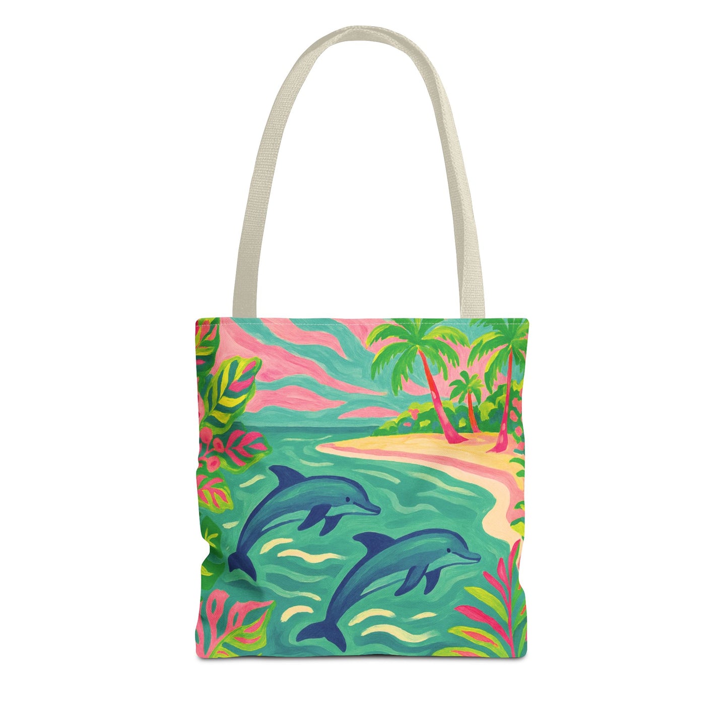 Jumping Dolphins Tote Bag - 3 Sizes