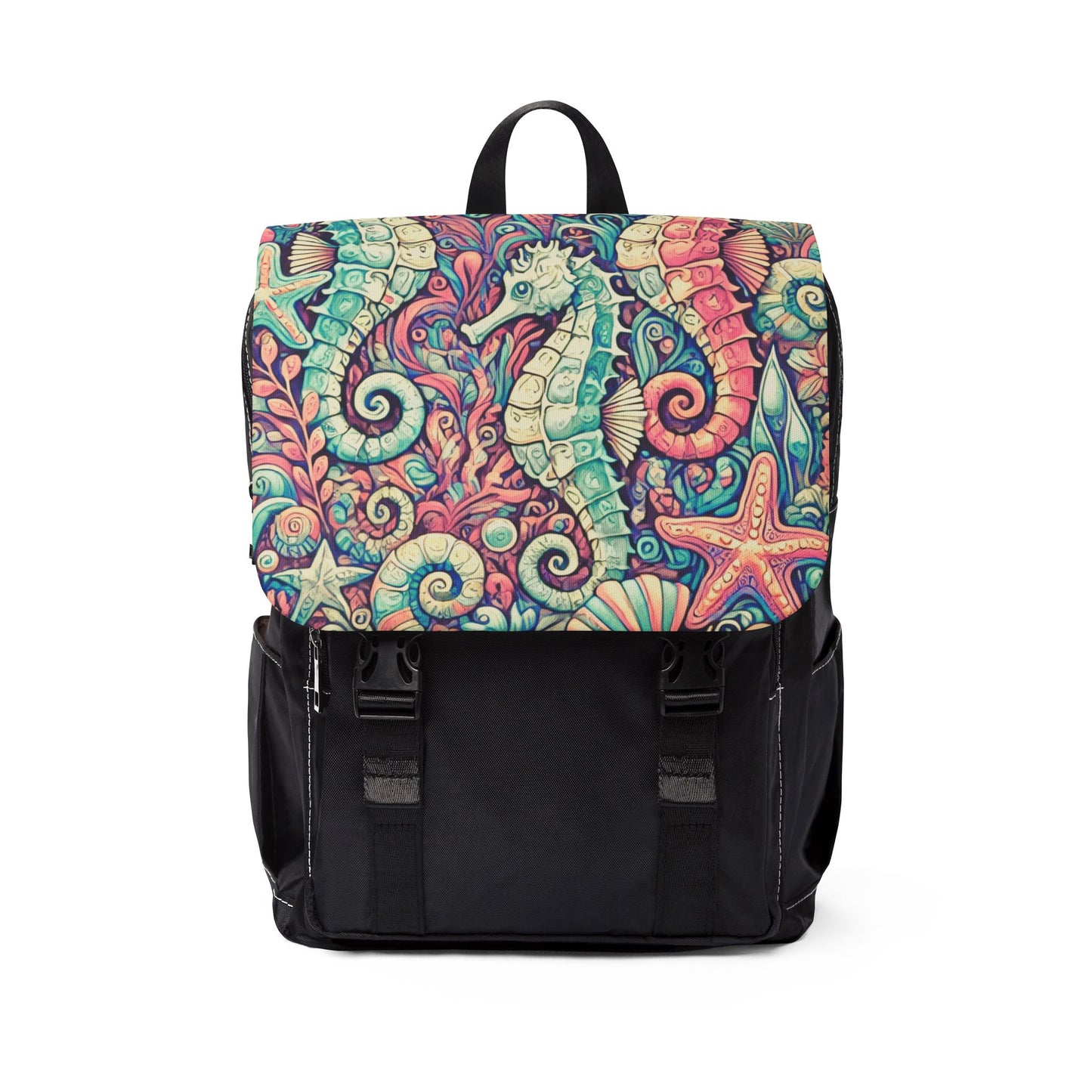 Seahorses/Retro Casual Backpack - Perfect for Everyday Adventures