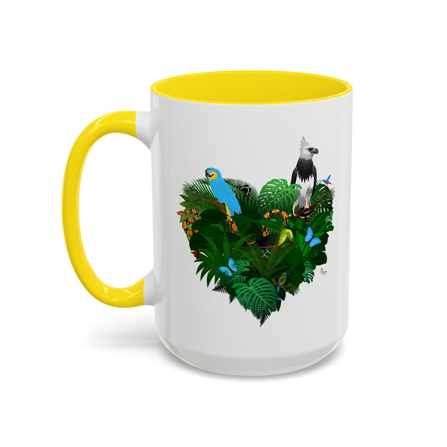 Accent Coffee Mug | Tropical-Inspired Drinkware / Rainforest Love