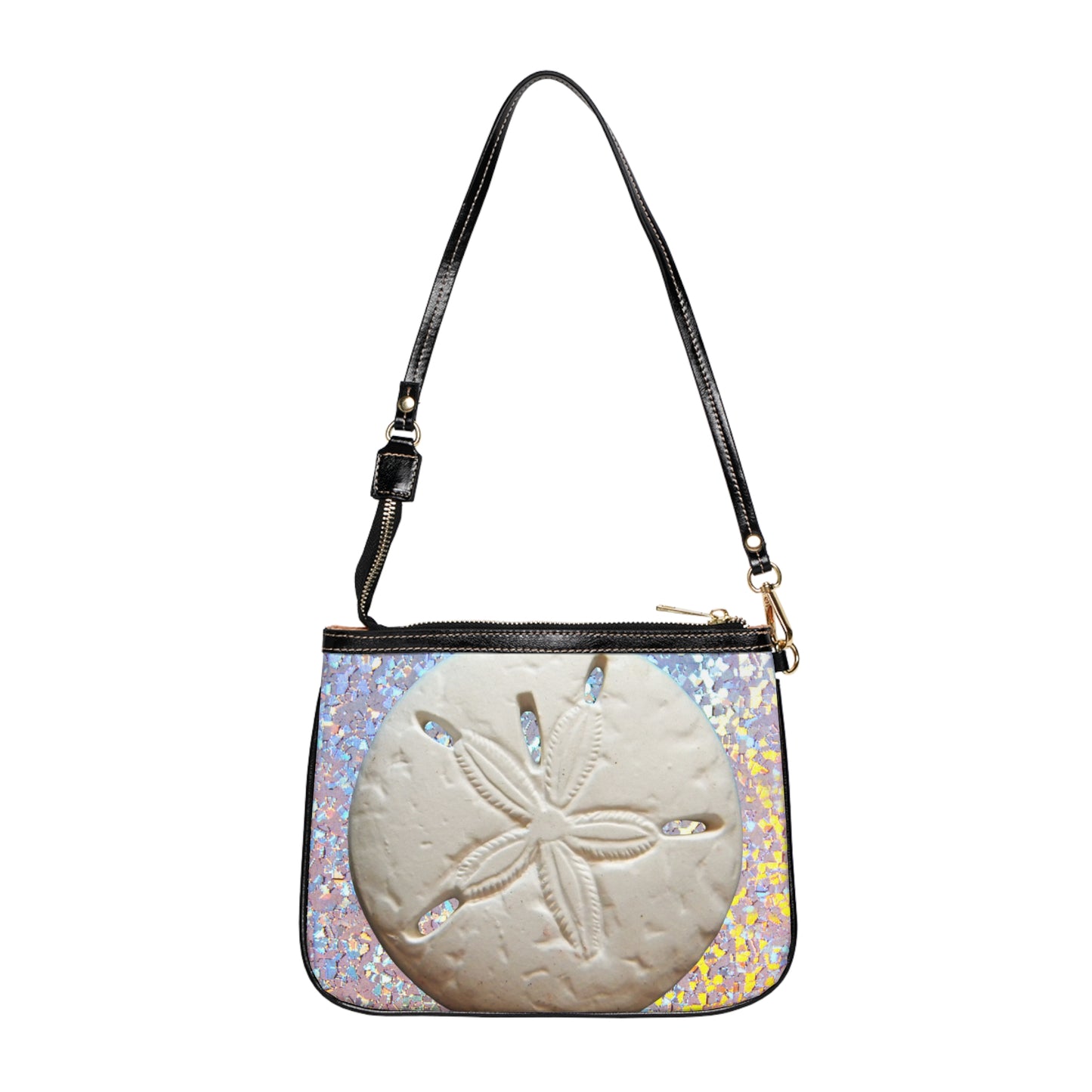 Tropical Beach Small Shoulder Bag | Stylish Crossbody Purse / Disco Sand Dollar