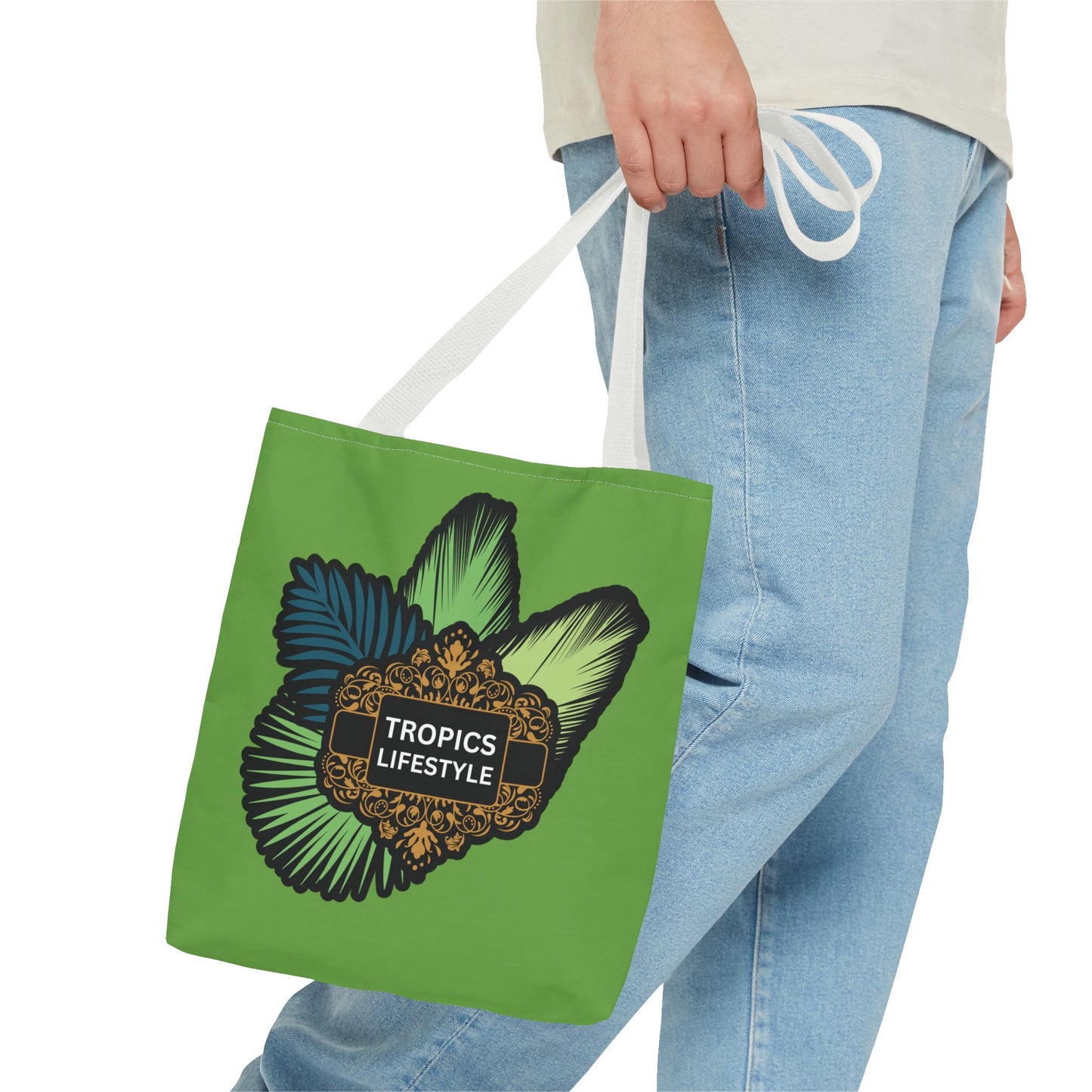 Elegant Tropics Lifestyle Logo Tote Bag - 3 Sizes, Green