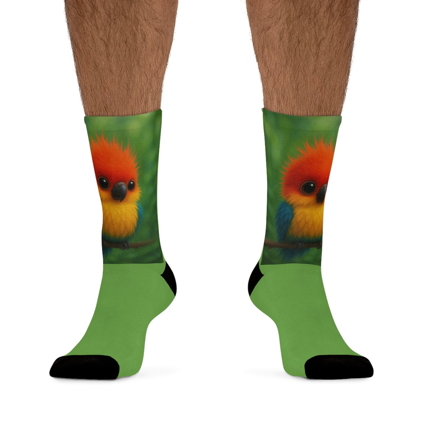 Recycled Poly Socks, Baby Parrot/Lt. Green