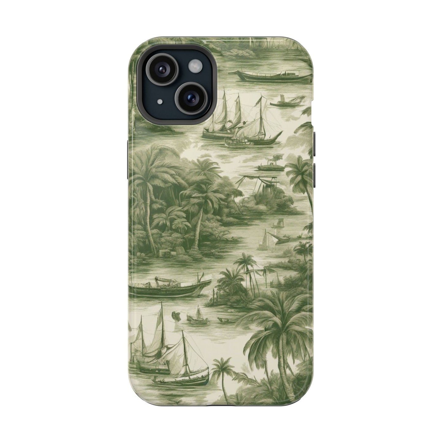 Magnetic Tough Cases, Tropical Toile #1, Green, Various Models