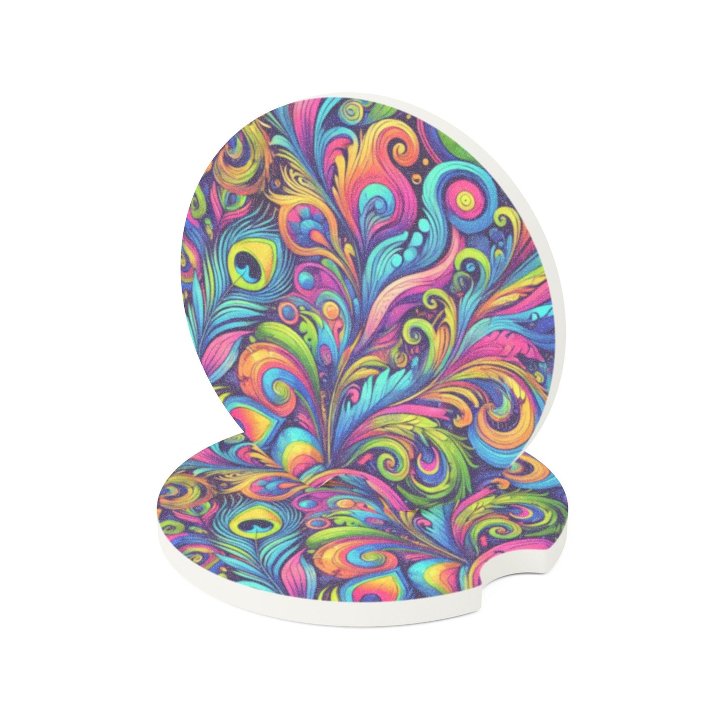 Soapstone Car Coaster - Feather Currents Pop
