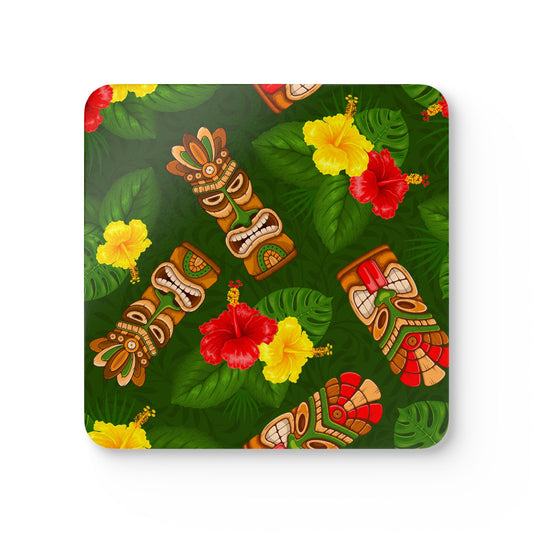 Coaster Set - Tiki Hibiscus Garden