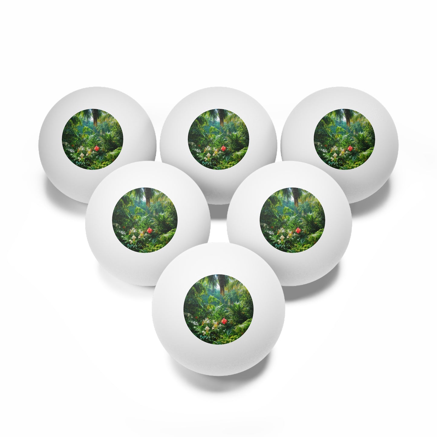 Tropical Paradise Ping Pong Balls - 6 Pack with Perfect Day