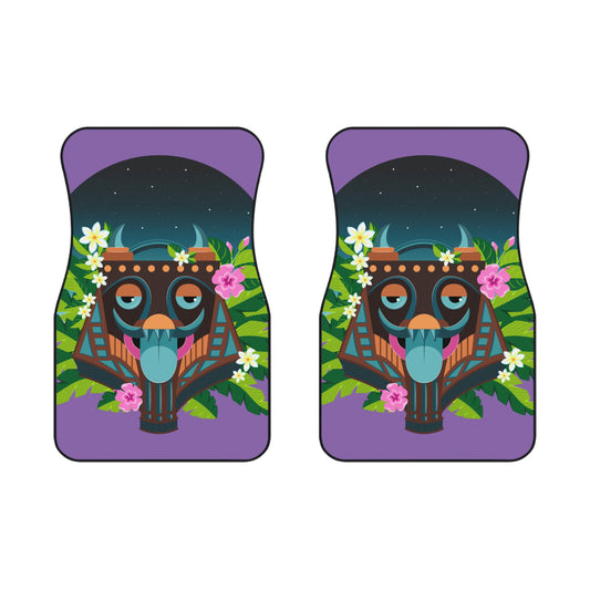 Tropical Tiki Boss MACRO Oke Car Floor Mats - SET of 2, light purple