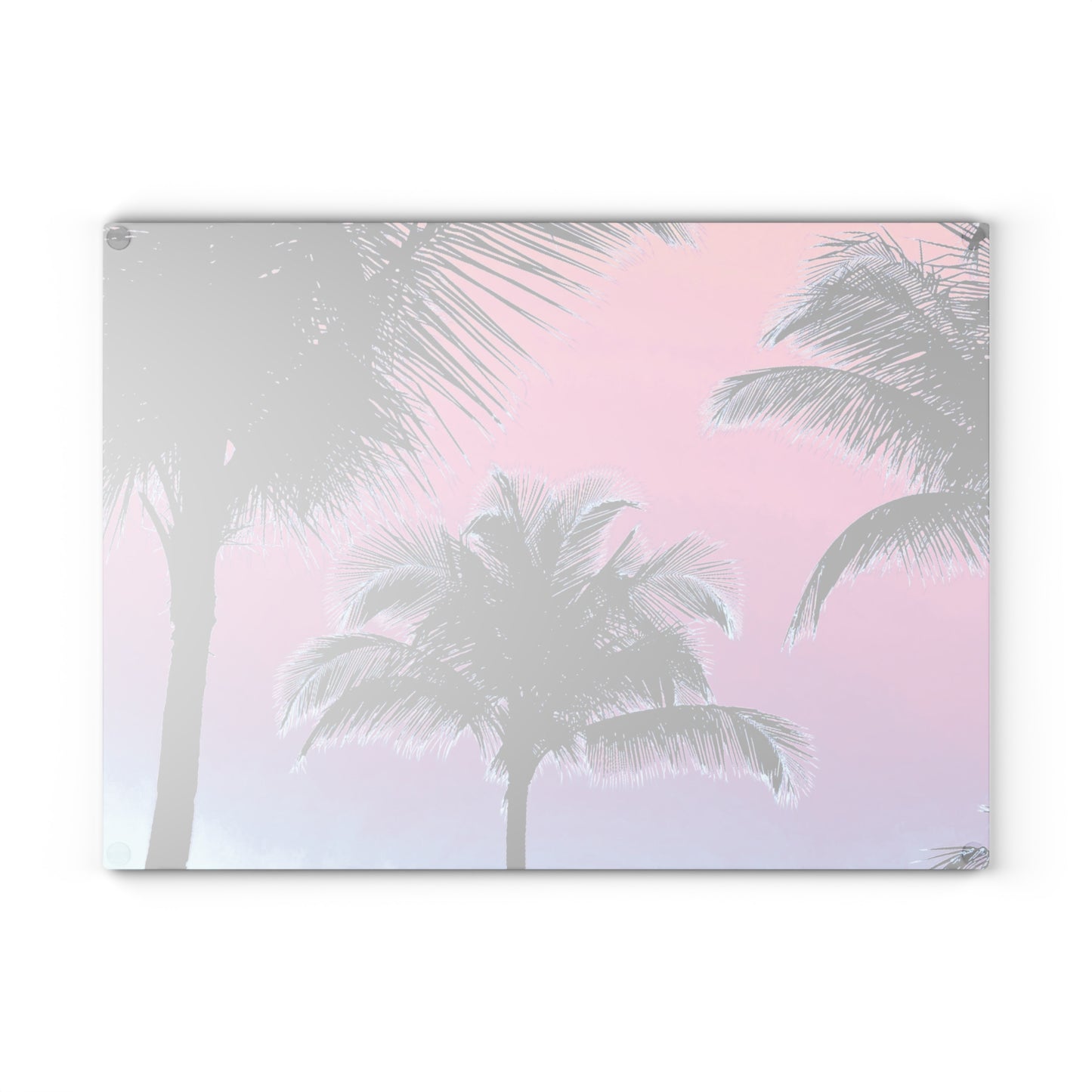 Glass Cutting Board, 2 sizes - Palm Glow/Pastels