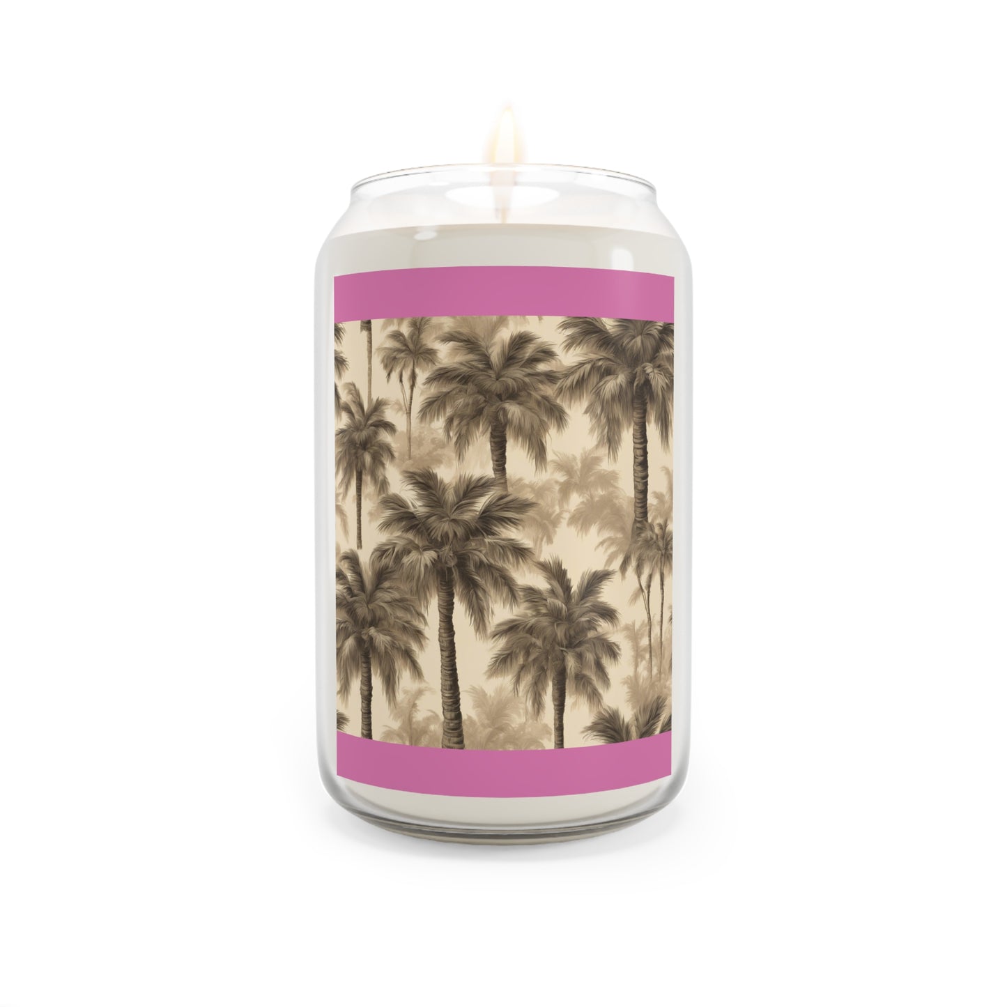 Scented Candle, 13.75oz - Lisa's Fluffy Palms, light pink