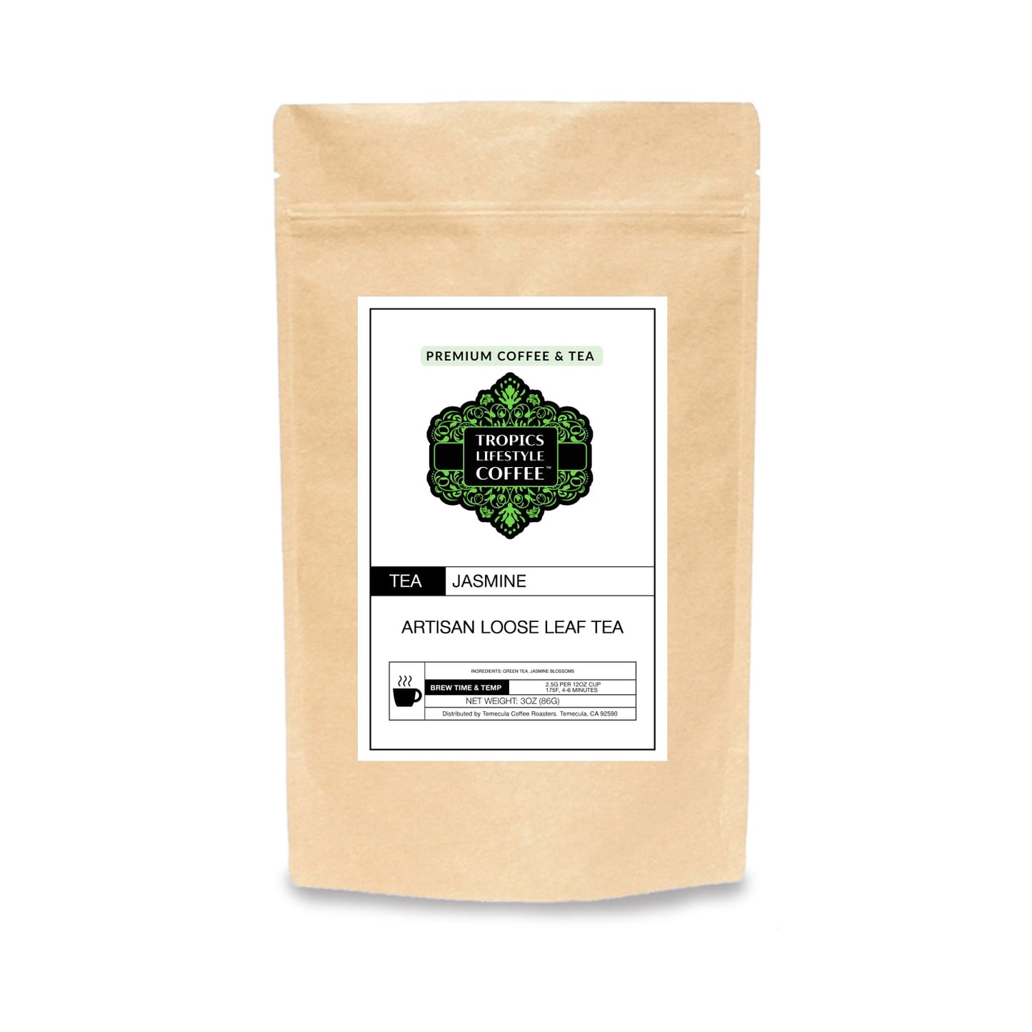 Artisan Loose Leaf Tea, 3 oz. ~ Tropics Lifestyle / Jasmine