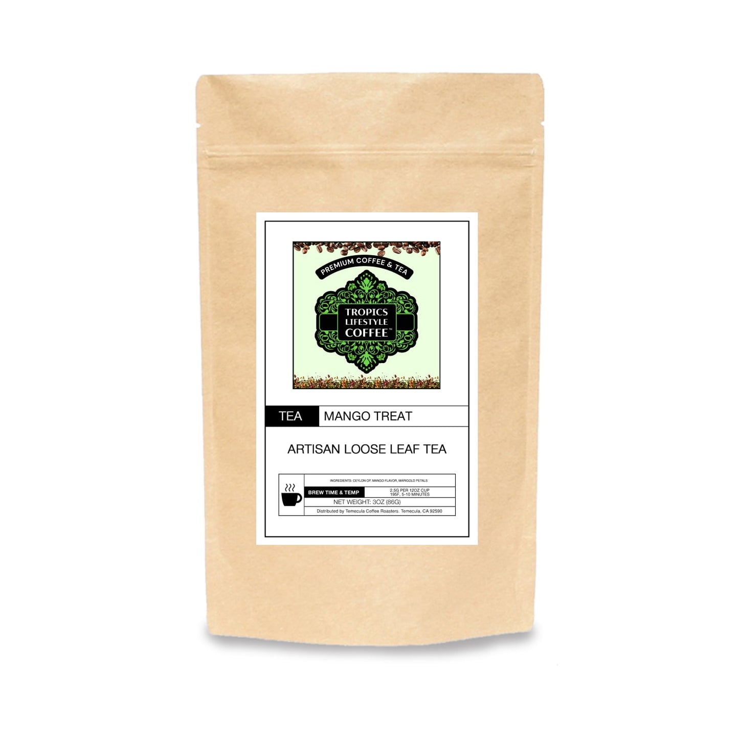 Artisan Loose Leaf Tea, 3 oz. ~ Tropics Lifestyle / Mango Treat